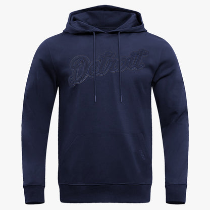 PRO STANDARD DETROIT TIGERS TRIPLE TONAL DK PO HOODIE, MIDNIGHT NAVY