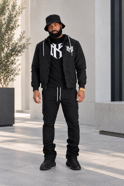 MAKOBI MEN'S ADORNI NYLON ZIP-UP HOODIE (M4634)