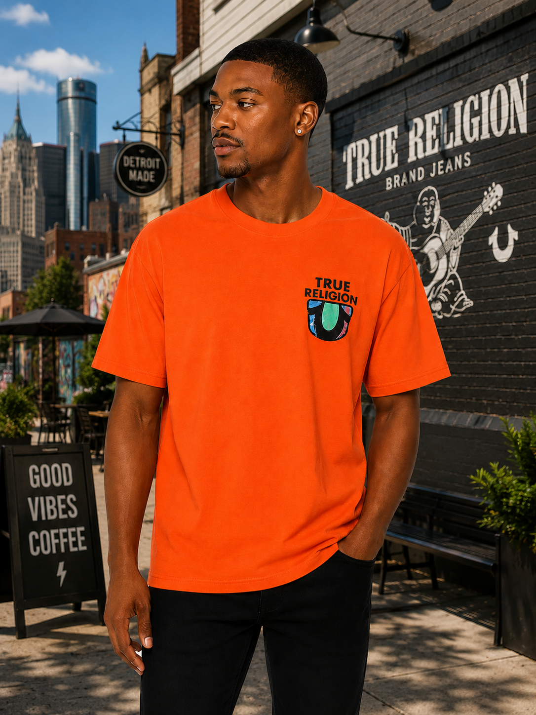 TRUE RELIGION MEN'S BUDDHA TEE