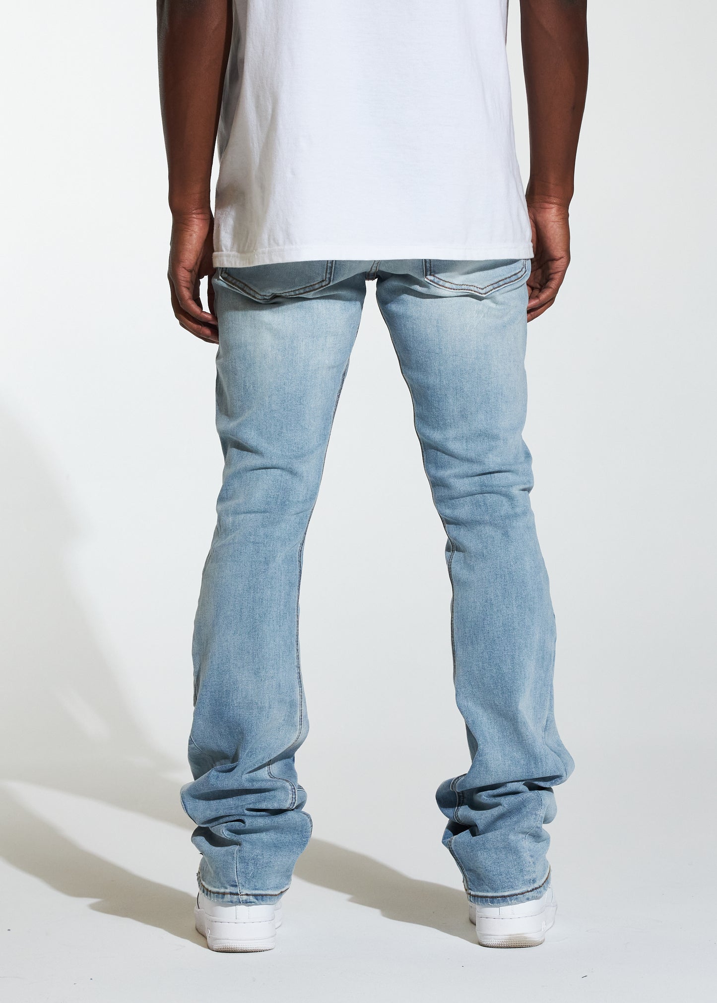Crysp - Arch Stacked Flare Denim - Light Wash