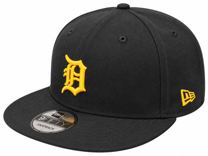 NEW ERA DETROIT TIGERS BLACK MANILA 9FIFTY SNAPBACK CAP
