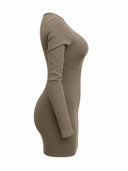 HOT & DELICIOUS WOMEN LUXE CONTOUR MINI DRESS