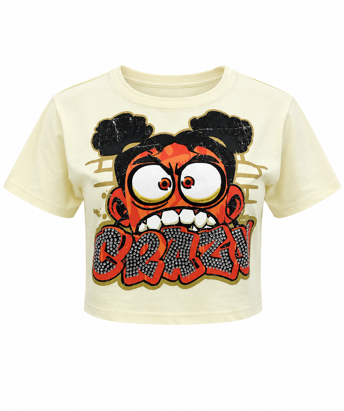 REDFOX WOMEN'S "CRAZY GIRL" CROP TEE