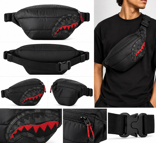 SPRAYGROUND PUFFER CHECK SAVVY CROSSBODY (B6857)