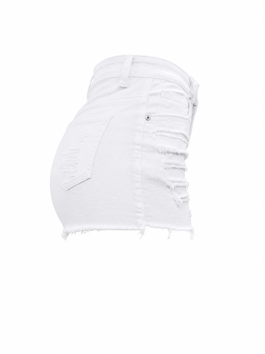 REDFOX WOMEN FRAYED HEM DENIM SHORTS