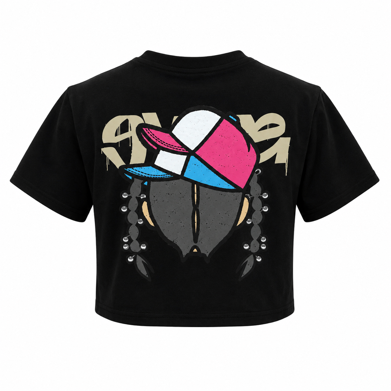 REDFOX WOMEN'S "BUBBLE POP BLING" CROP TEE
