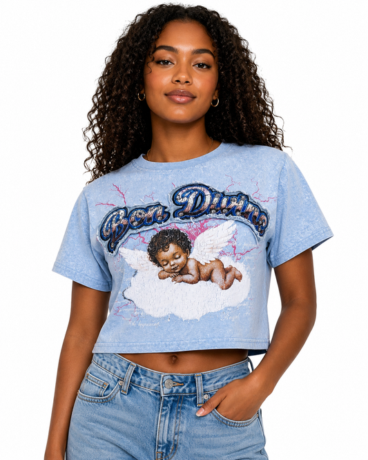 REDFOX WOMEN'S "BON DIVINE" CROP TEE