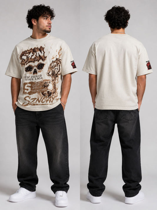 SZN VIP NO MERCY SKULL TIGER TEE
