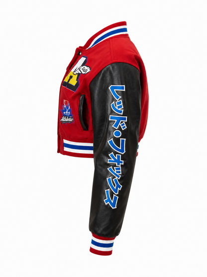 REDFOX WOMEN VARSITY JACKET W/PATCHES
