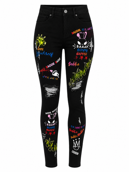 REDFOX WOMEN'S BADDIE SKINNY JEAN