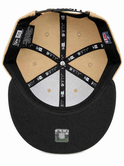 NEW ERA DETROIT LIONS CAMEL/BLACK 9FIFTY SNAPBACK CAP