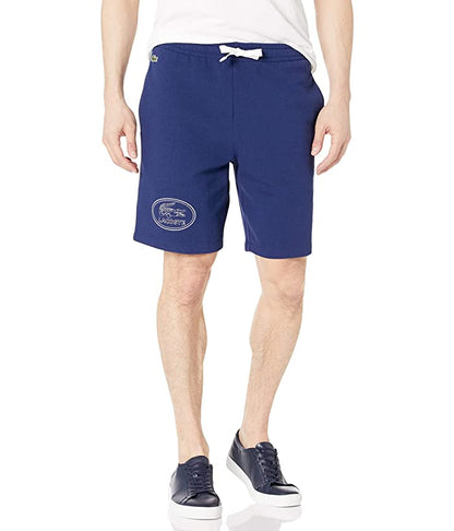 Lacoste Men's Tonal Embroidered Graphic Fleece Shorts