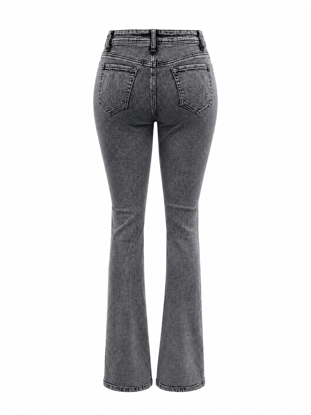 REDFOX WOMEN RHINESTONES STACKED JEANS