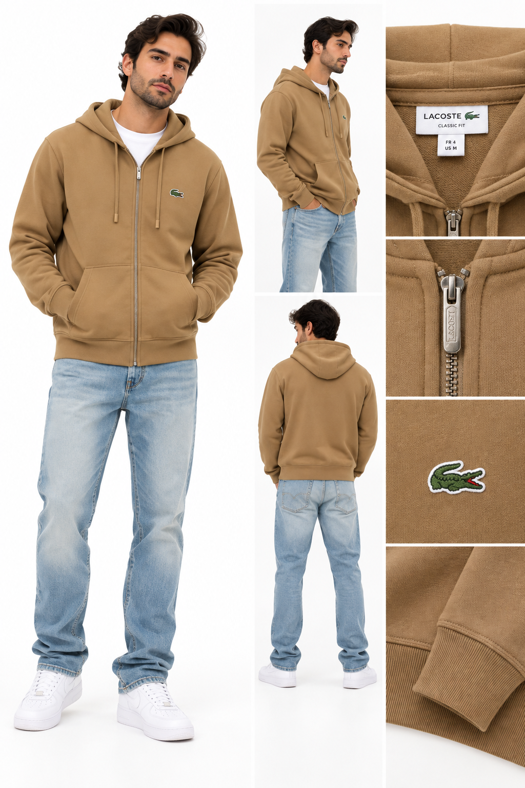 LACOSTE MEN'S CLASSIC FIT LONG SLEEVE HOODIE (SH8462-51)