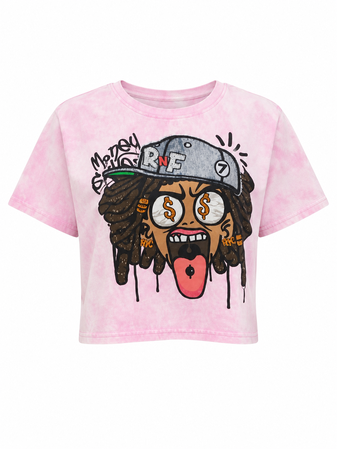 REDFOX WOMEN'S "MONEY SOLVES MANY PROBLEMS" CROP TEE