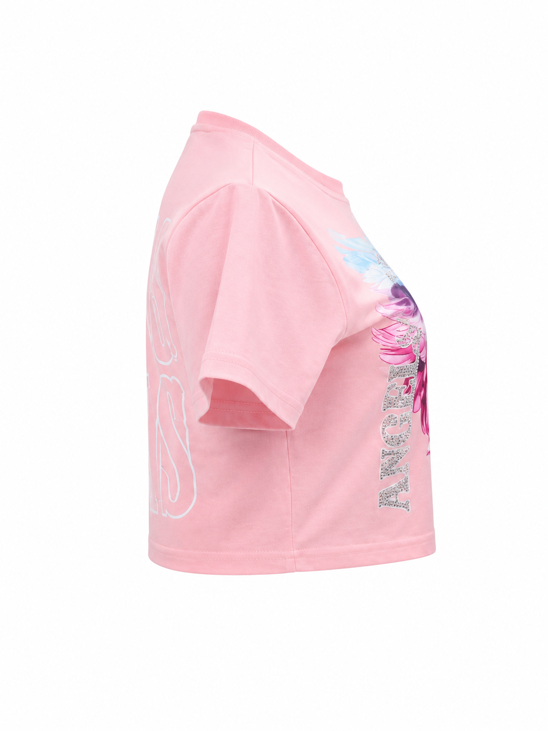 REDFOX WOMEN'S "ANGEL GUARD OUR HEARTS" CROP TEE