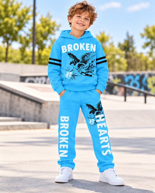 EVOLUTION KIDS BROKEN HEARTS FLEECE SET