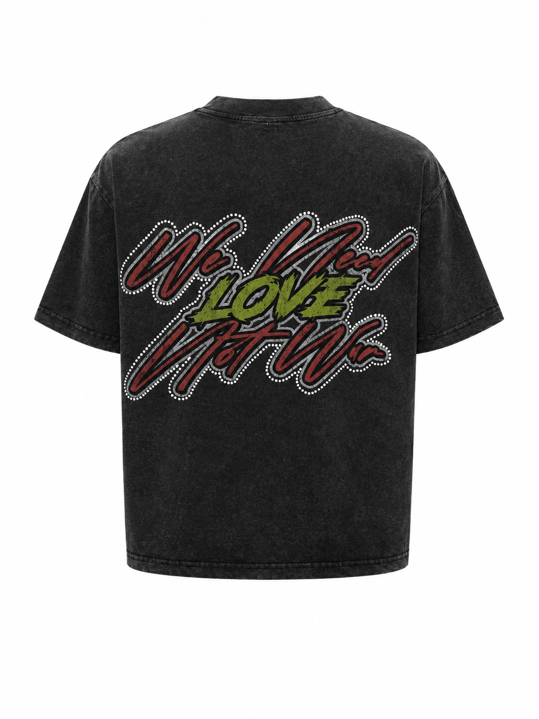 KOYA MEN'S WE NEED LOVE NOT WAR BOXY TEE