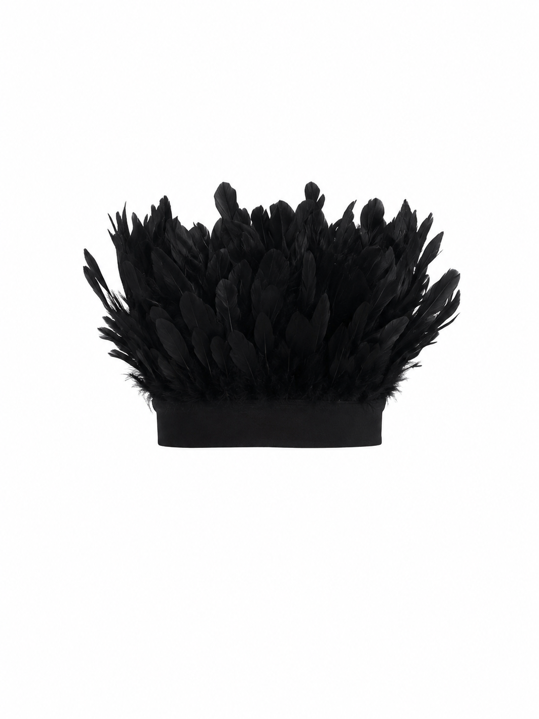 HOT & DELICIOUS BLACK SWAN FEATHER TUBE TOP