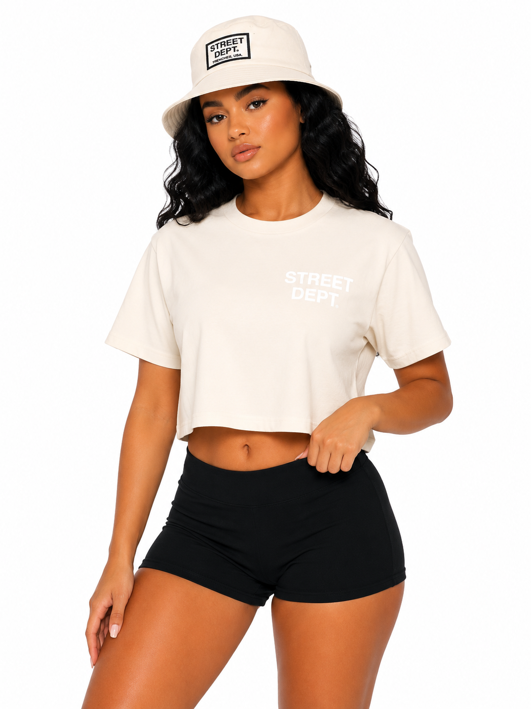 STREET DEPT TRENCHES WOMEN'S CROP TEE