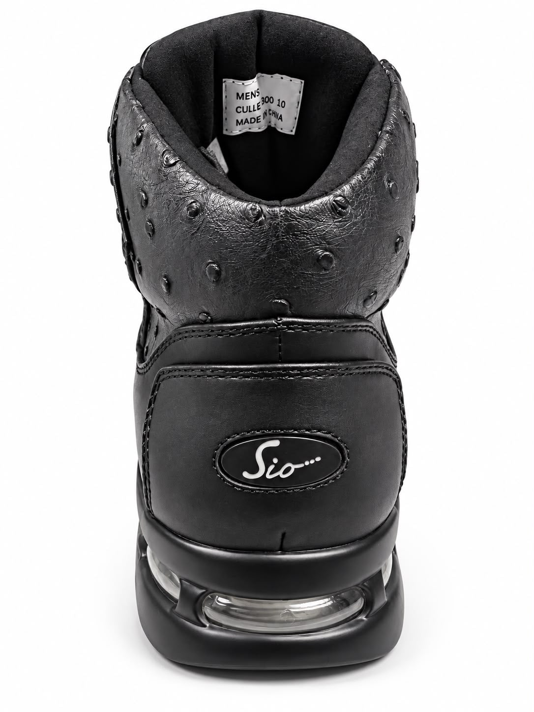 SIO LUXE OSTRICH EMBOSSED AIR HIGH TOP SNEACKERS (CULLEN-000)