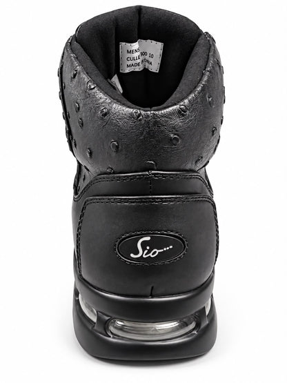 SIO LUXE OSTRICH EMBOSSED AIR HIGH TOP SNEACKERS (CULLEN-000)