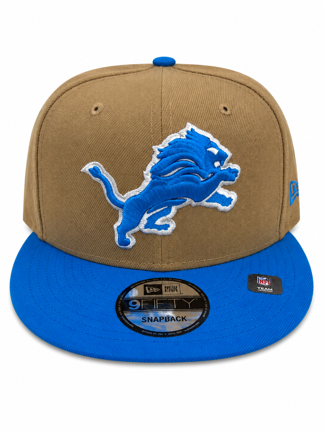NEW ERA DETROIT LIONS TAN/BLUE 9FIFTY SNAPBACK CAP