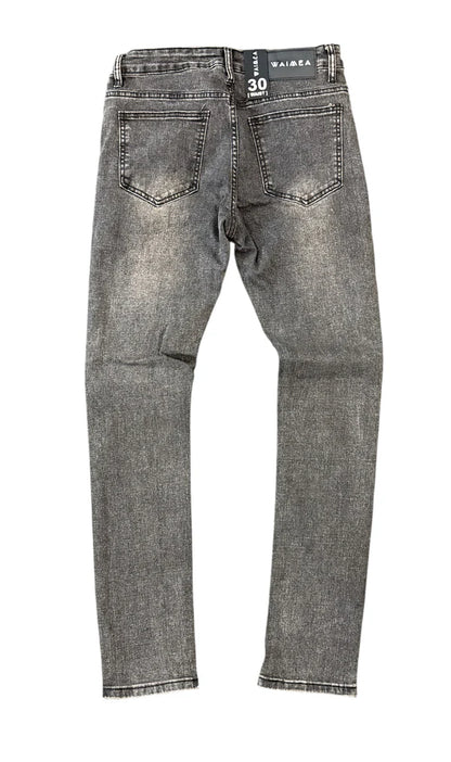 Waimea Men's Skinny Jeans with Rips & Repair M8500D