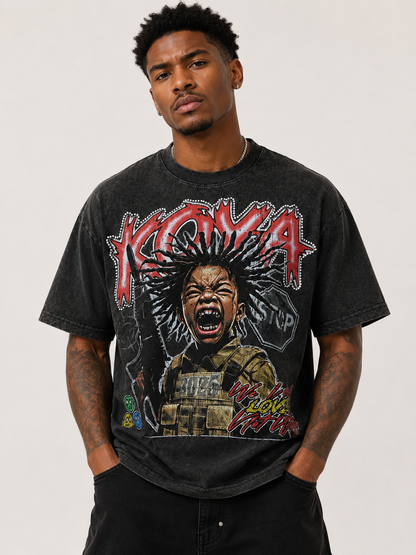 KOYA MEN'S WE NEED LOVE NOT WAR BOXY TEE