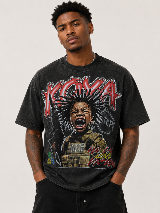 KOYA MEN'S WE NEED LOVE NOT WAR BOXY TEE