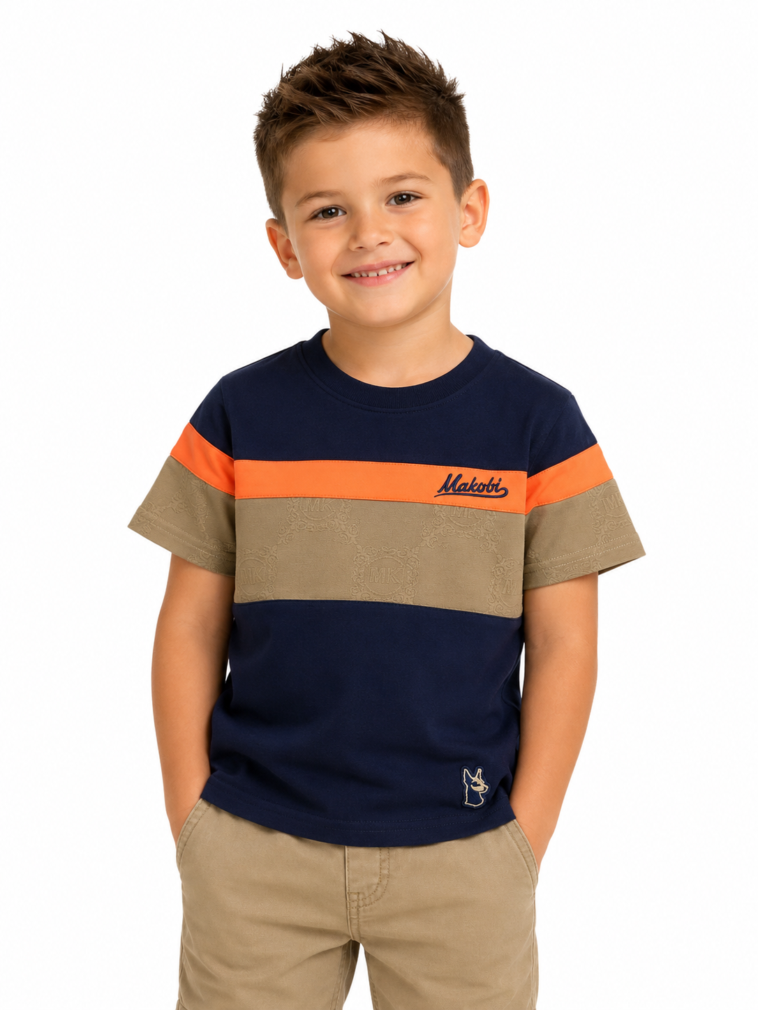 MAKOBI KIDS MONOGRAM TEE