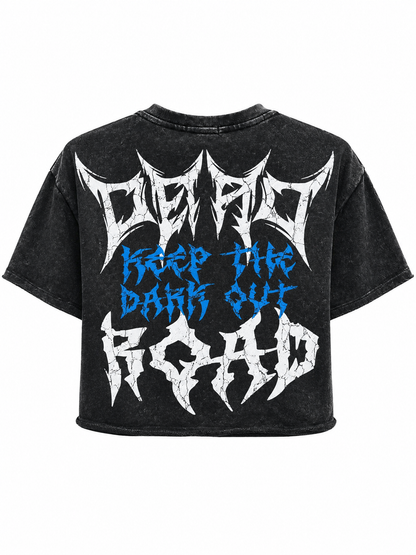 REDFOX WOMEN'S "DEAD ROAD" FRENCH TERRY CROP TEE