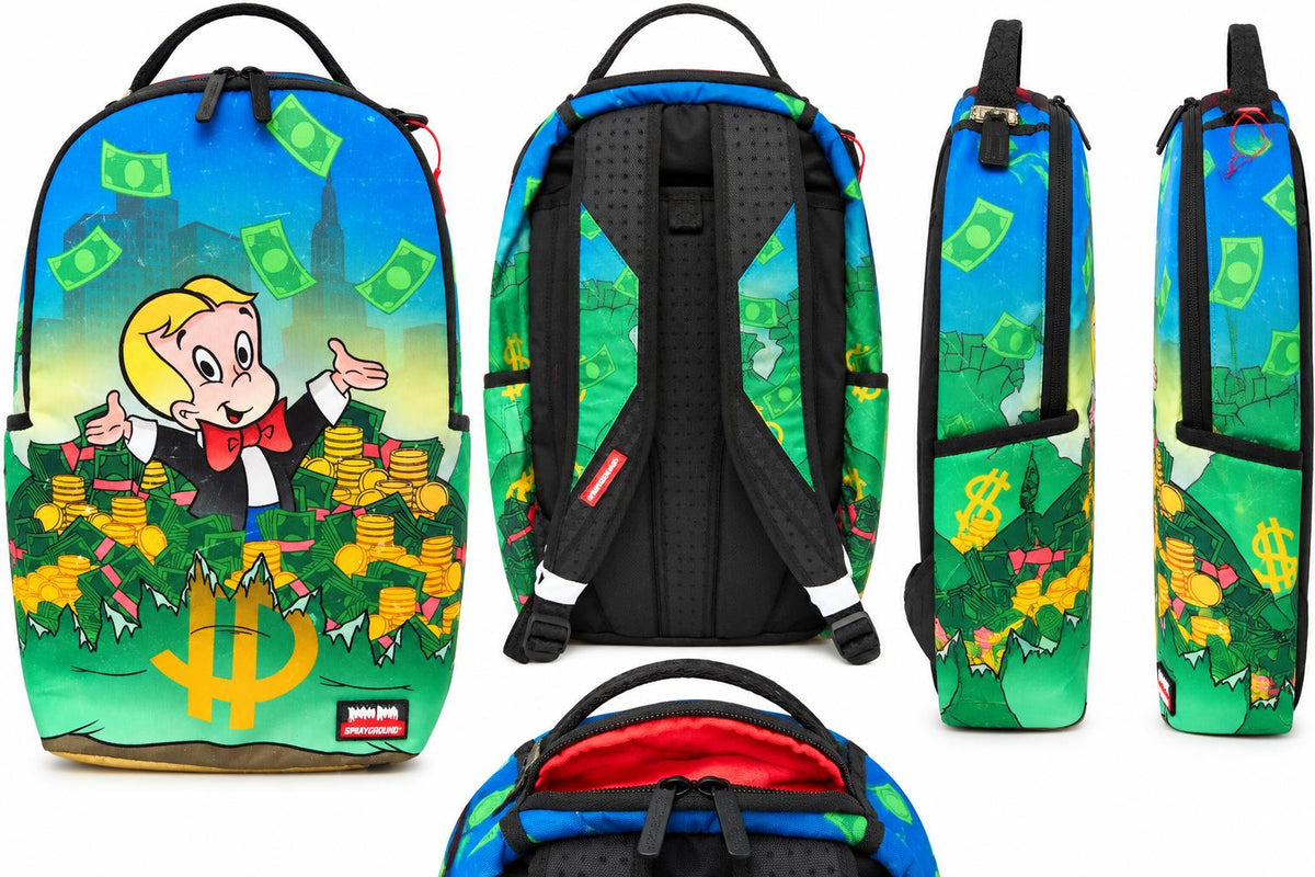 SPRAYGROUND RICHIE RICH MONEY BAGS DLXSV BACKPACK (B9135)