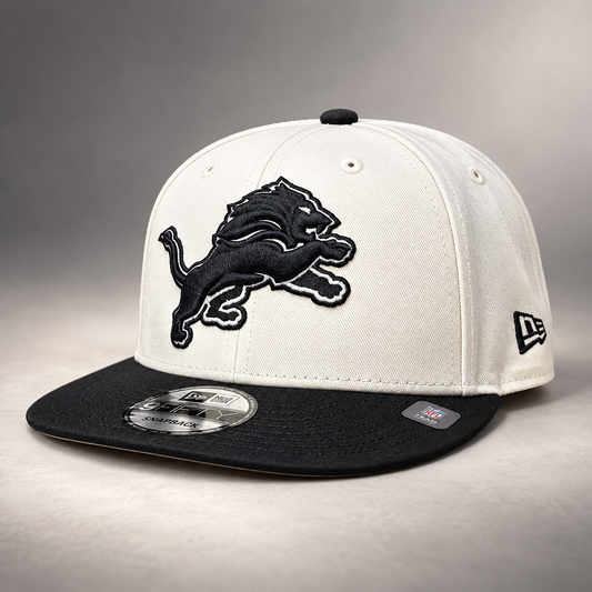 NEW ERA DETROIT LIONS CHROME/BLACK 9FIFTY CAP
