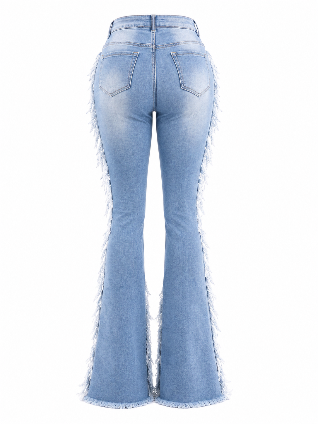 REDFOX WOMEN SUPER FRAYED DENIM STACKED JEANS