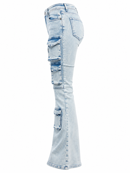 REDFOX WOMEN STACKED JEANS W/MULTI POCKETS (PA1526)