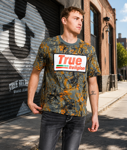 TRUE RELIGION MEN'S BUDDHA CAMO TEE