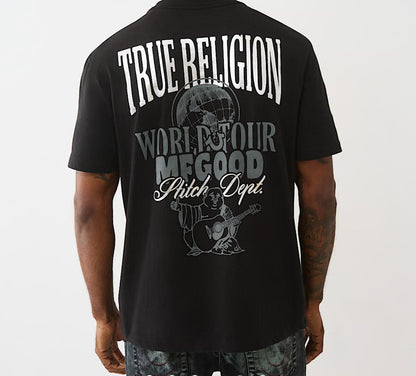 TRUE RELIGION MEN'S GLOBE LOGO TEE (#109799)