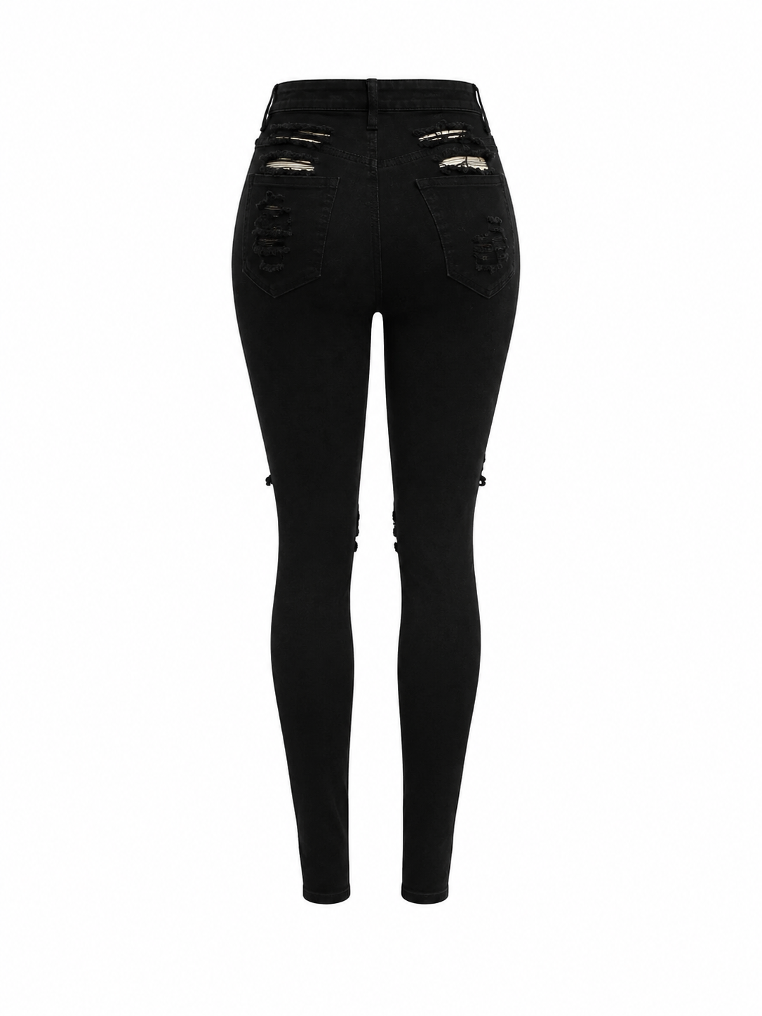 REDFOX WOMEN HIGH WAIST DISTRESSED JEANS
