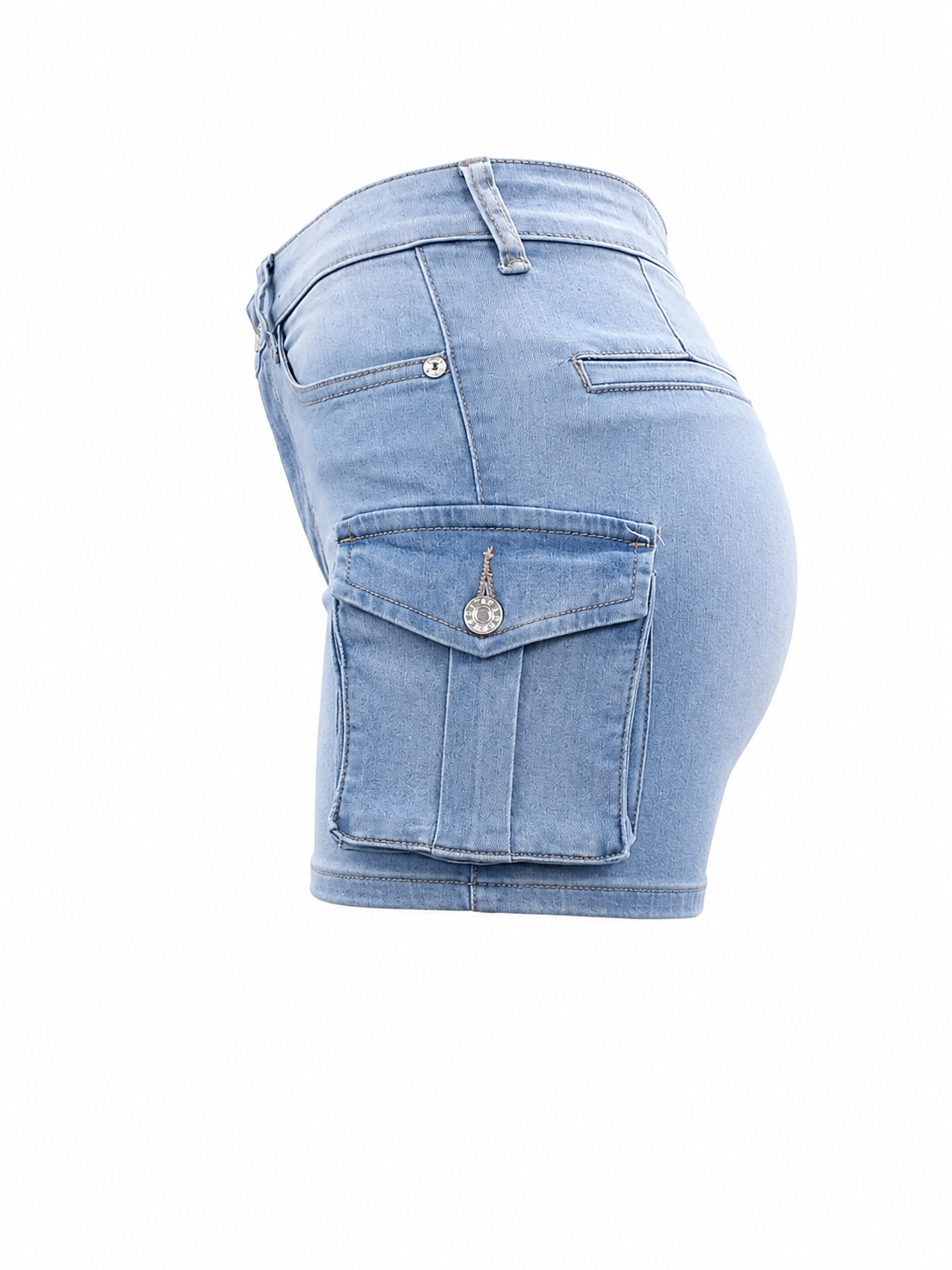 SHARP TRADING WOMEN CARGO DENIM SHORTS