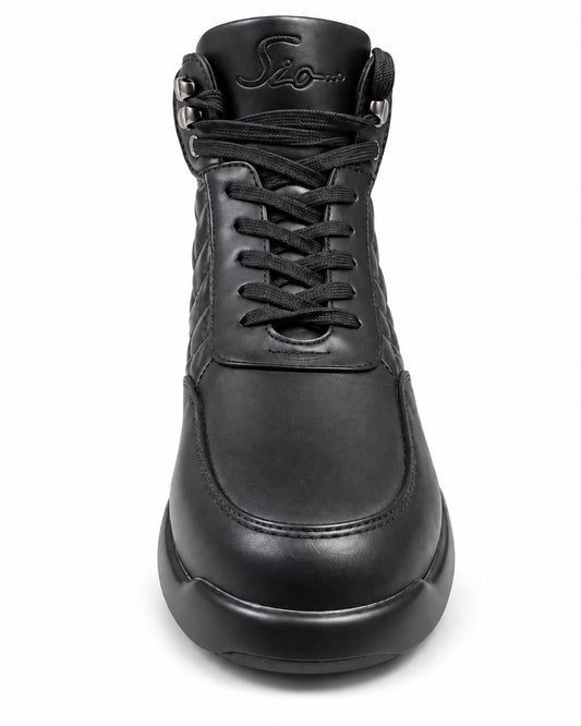SIO DIAMOND QUILTED AIR HIGH TOP SNEACKERS (ALLESIO-000)