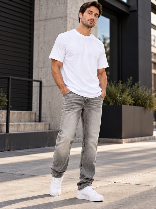 TRUE RELIGION RICKY SINGLE NEEDLE STRAIGHT JEANS (108826)