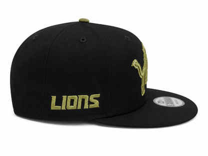 NEW ERA DETROIT LIONS BLACK/OLIVE 9FIFTY SNAPBACK CAP