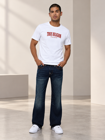 TRUE RELIGION BILLY SUPER FLATLOCK FLAP BOOTCUT JEANS (110602)