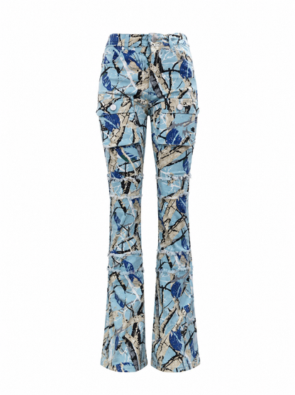 REDFOX TWILL HUNTER WOMEN STACKED JEANS W/RHINESTONES
