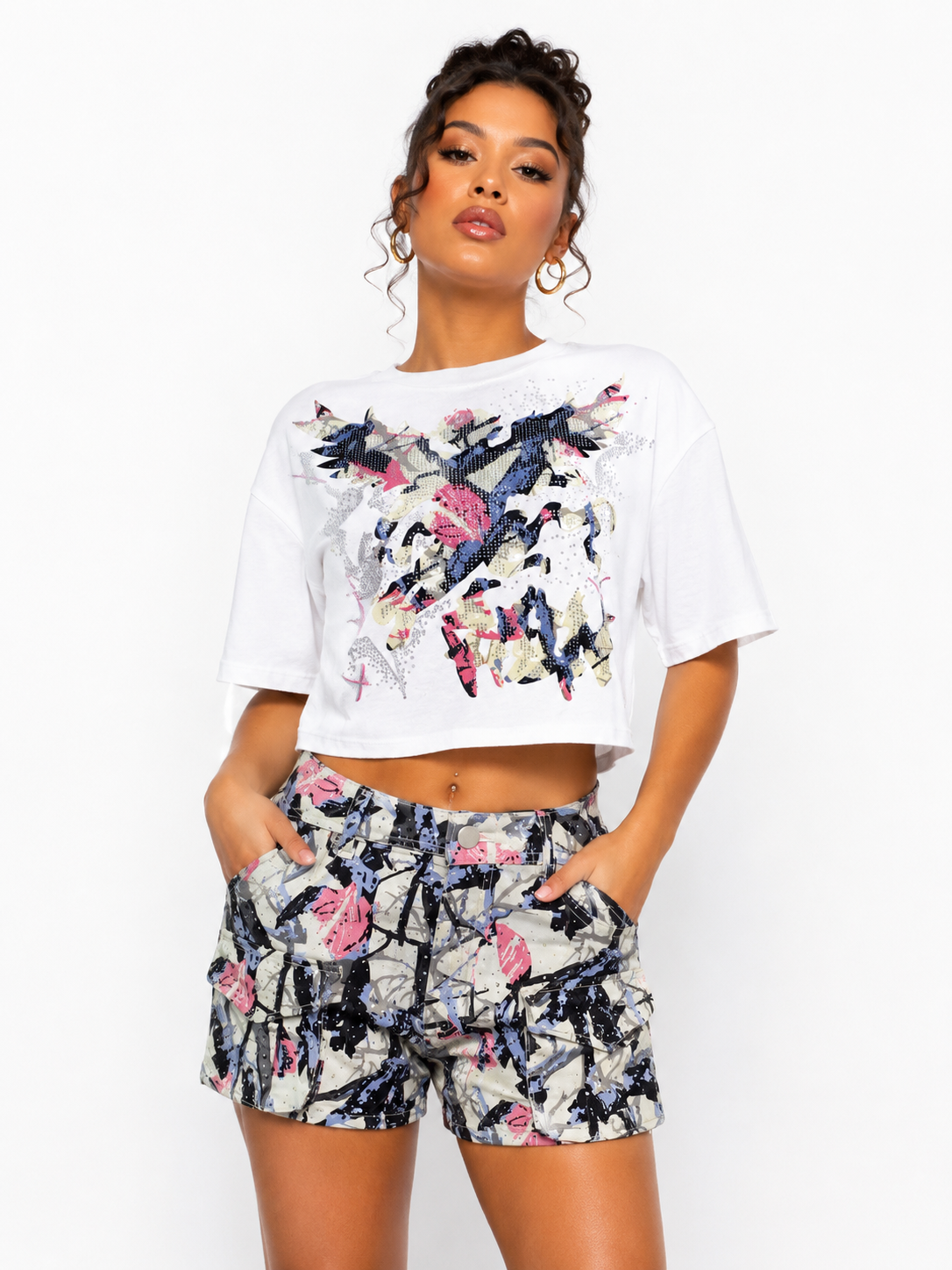 REDFOX WOMEN'S HUNTER ANGEL CROP TEE