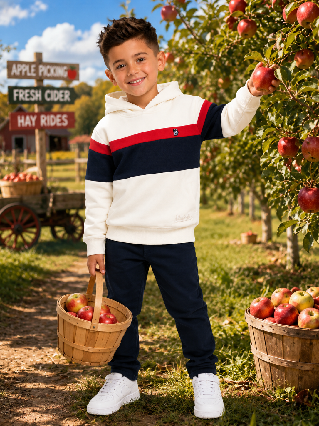 MAKOBI KIDS MONOGRAM HOODIE