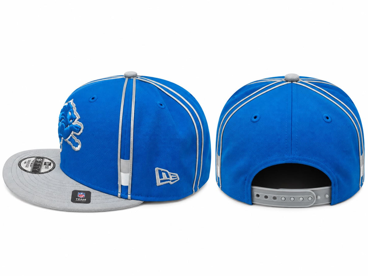 NEW ERA DETROIT LIONS GREY/BLUE 9FIFTY SNAPBACK HAT