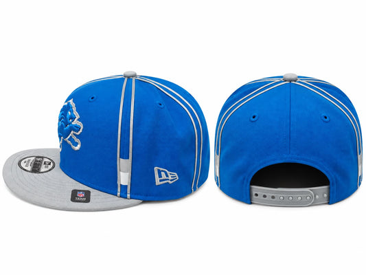 NEW ERA DETROIT LIONS GREY/BLUE 9FIFTY SNAPBACK HAT