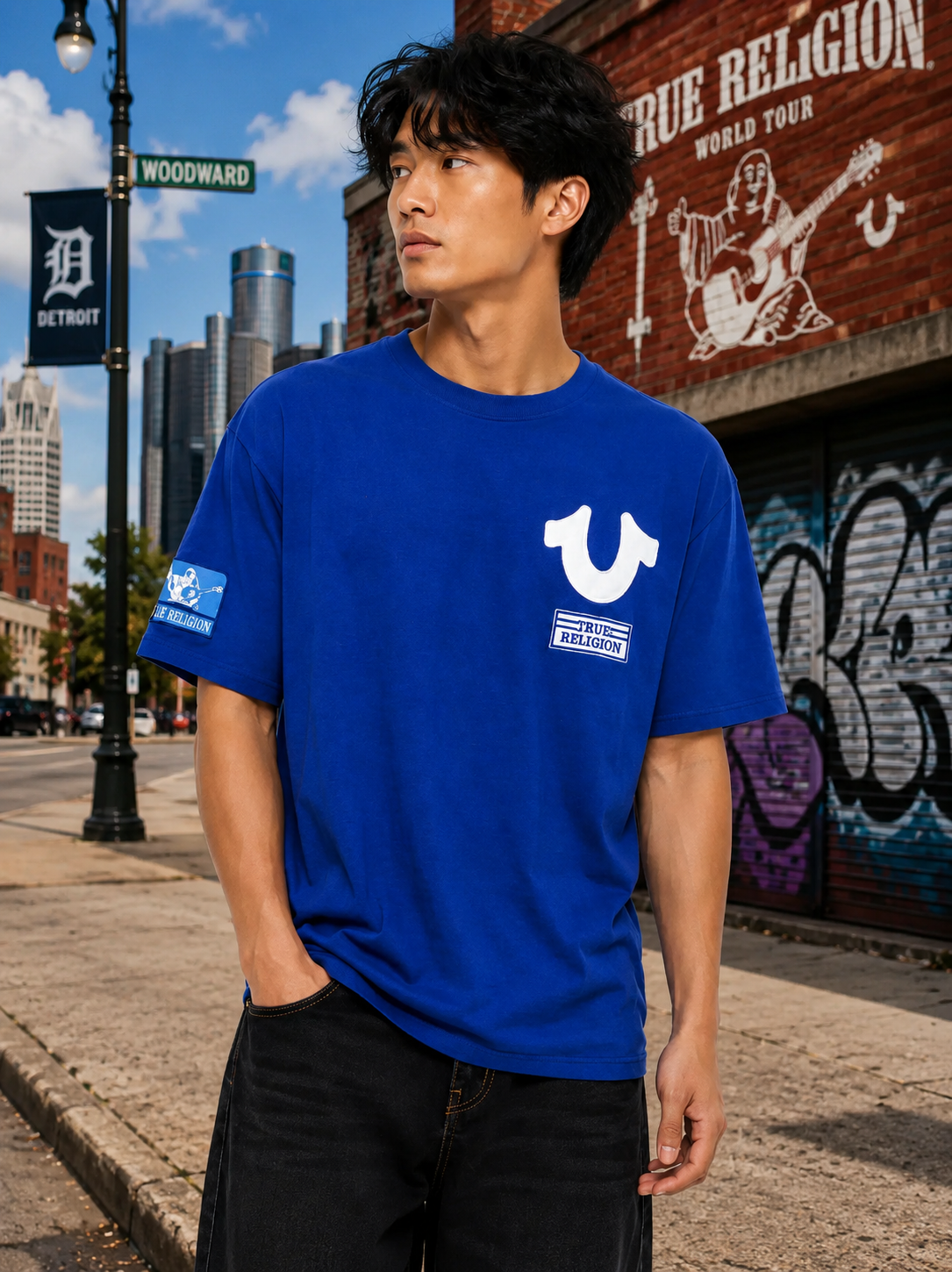 TRUE RELIGION MEN'S HORSESHOE REPEAT TEE
